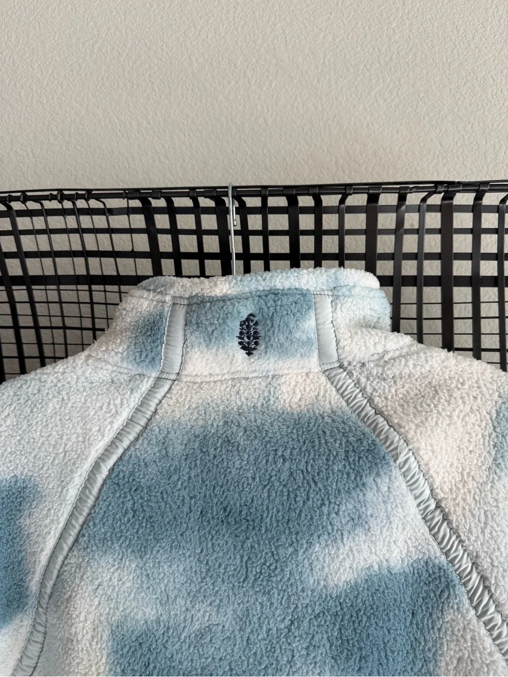 Free people Mountain High Half-Zip Fleece watercolor blue grey